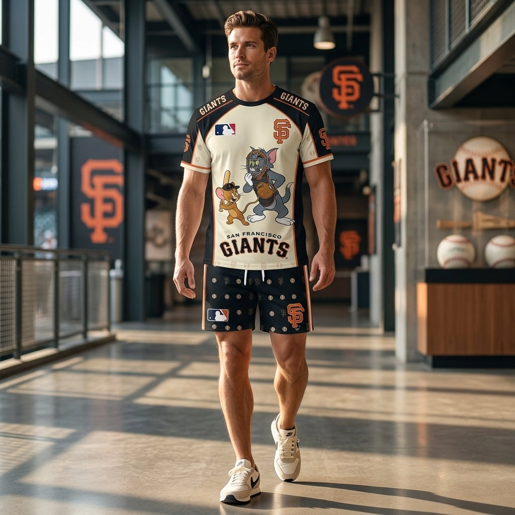 All USA Baseball Teams Inspired Fan Set — Graphic T-Shirt And Shorts Combo Outfit