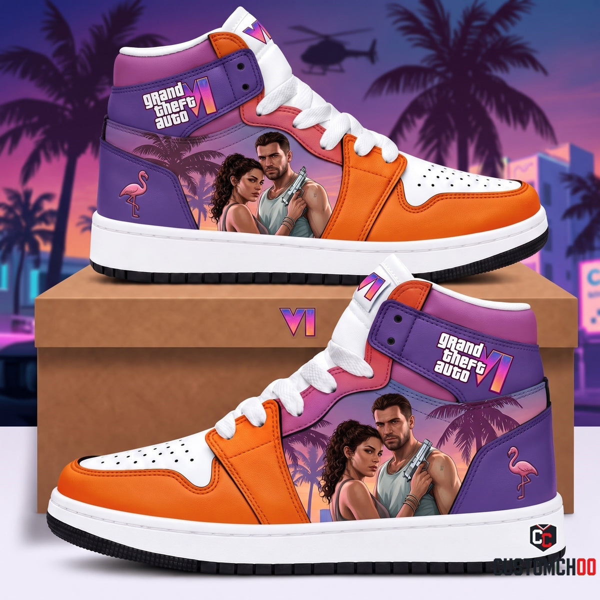 Limited Edition GTA 6 Fan Shoes — GTA 6 High Top Sneaker Gift