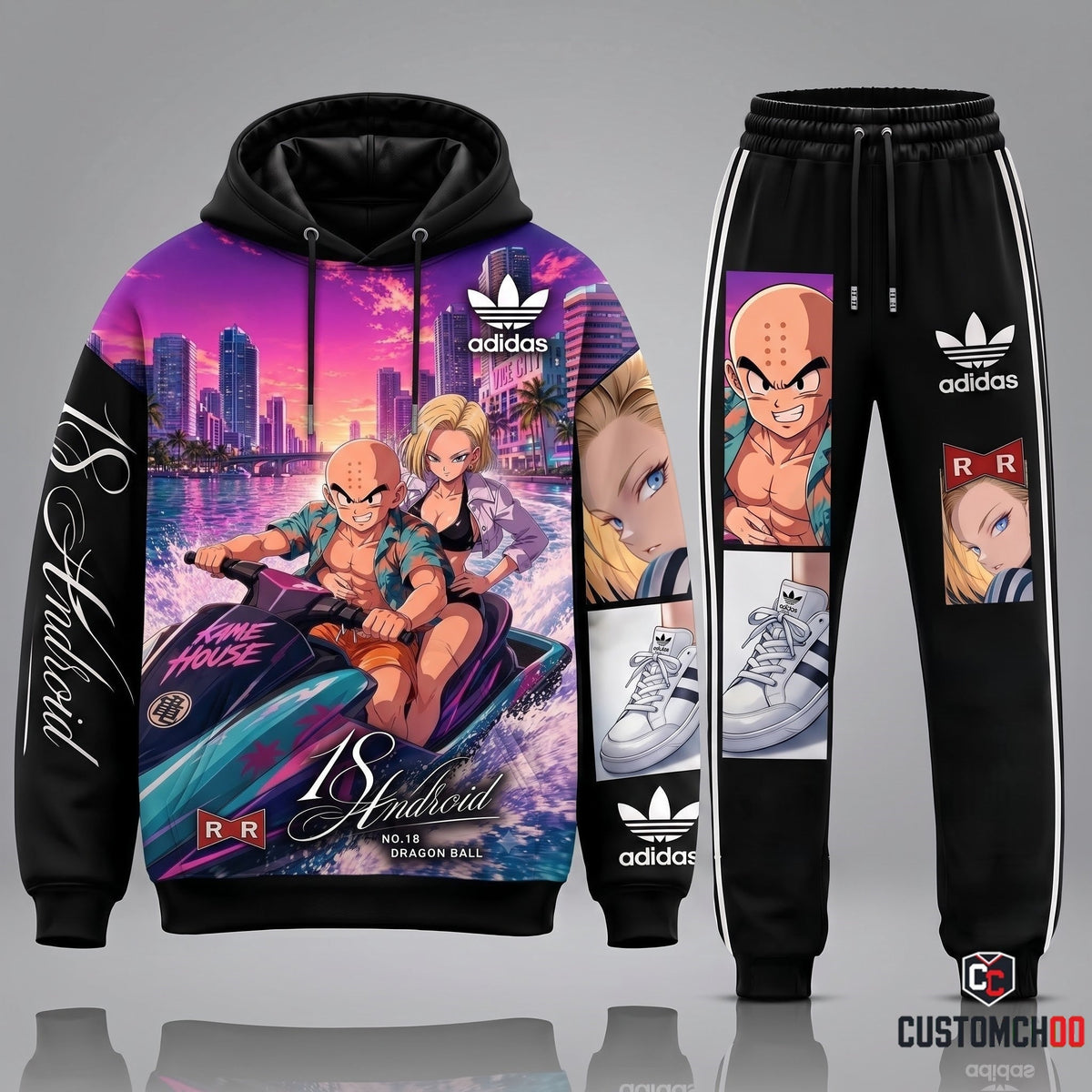 Adidas x Squad Dragon Ball Transformation Fan Set — Dragon Ball Hoodie & Sweatpants