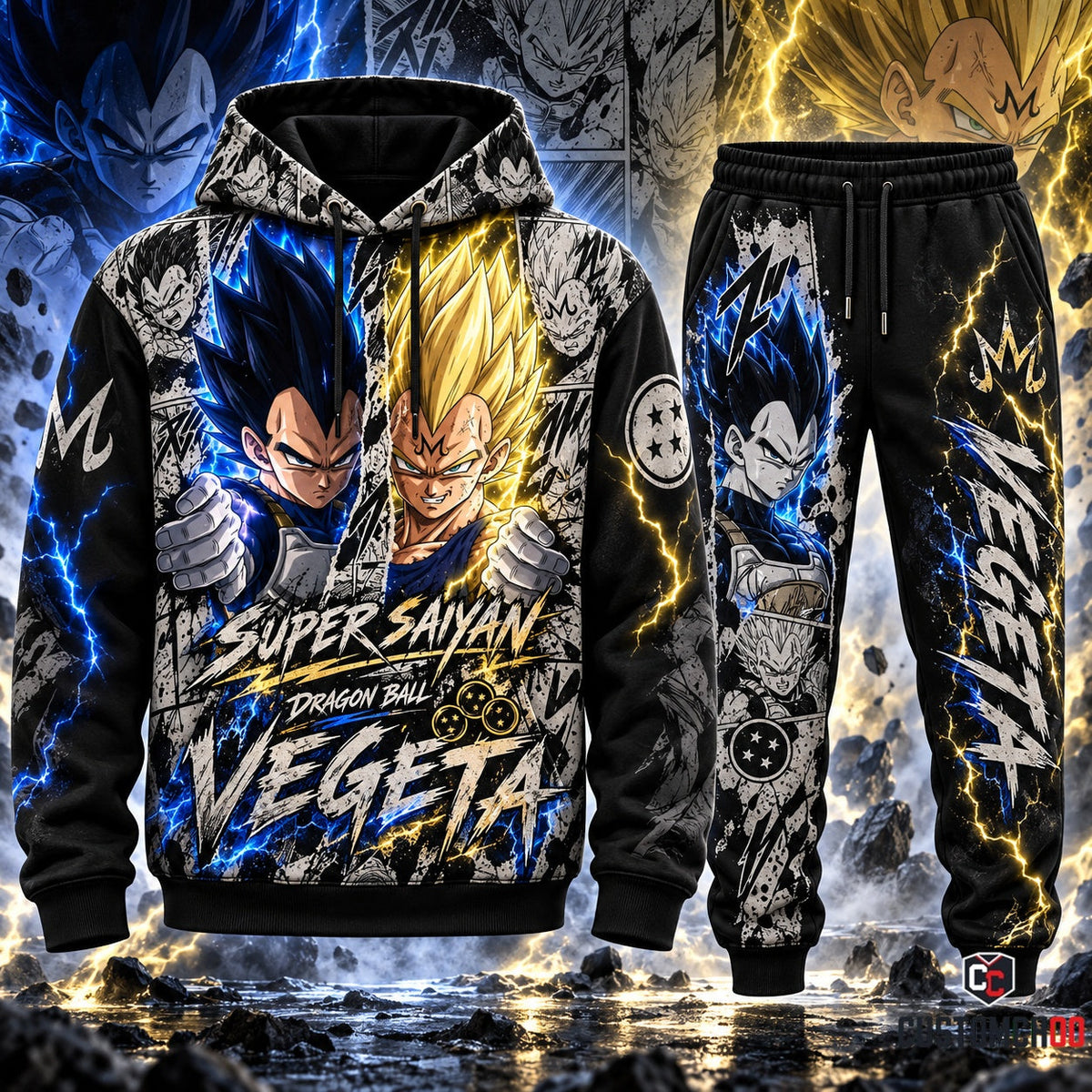 Limited Edition SSaiyan Vegeta Fan Set — Hoodie & Sweatpants