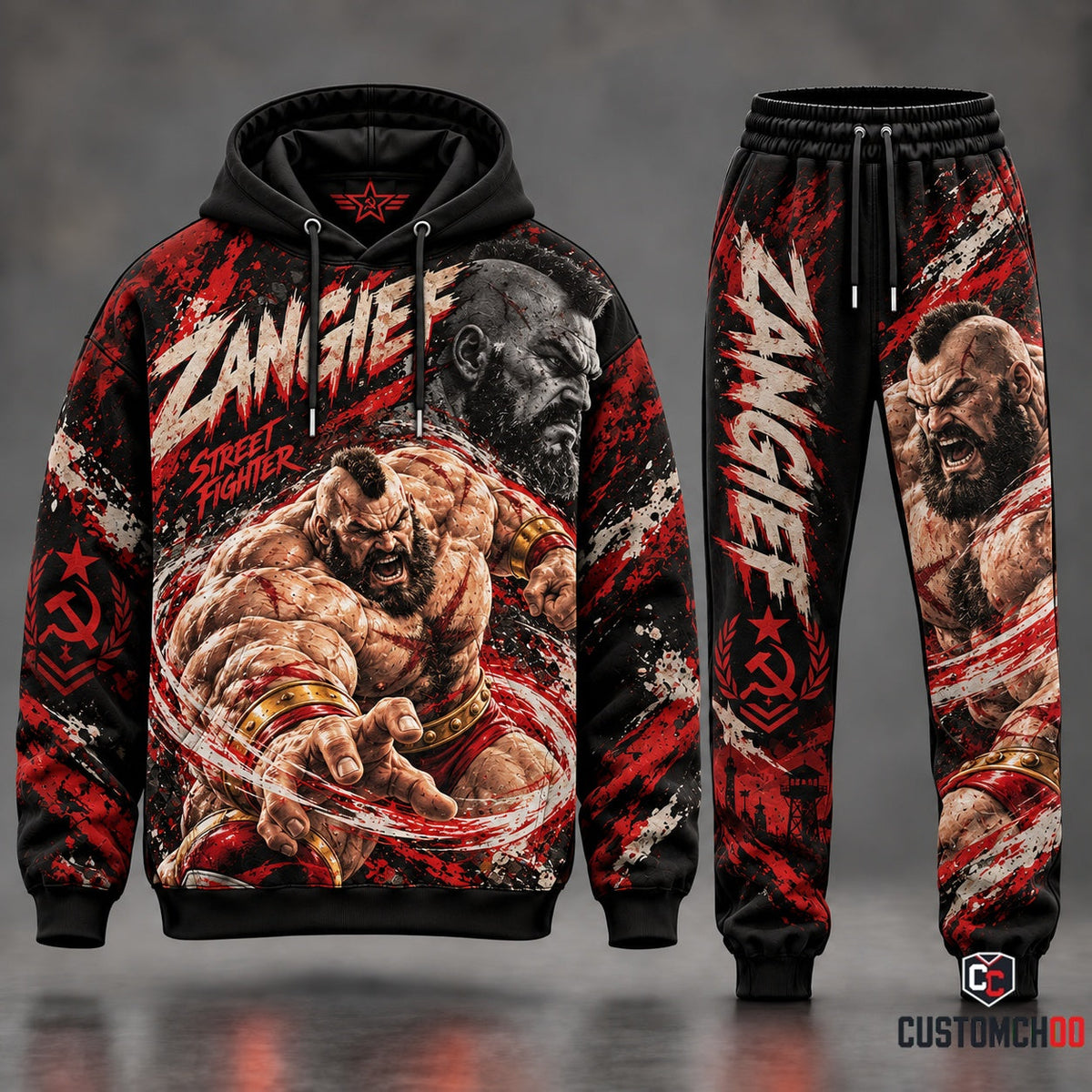 Game Street Fighter Transformation Fan Set — Street Fighter Hoodie & Sweatpants