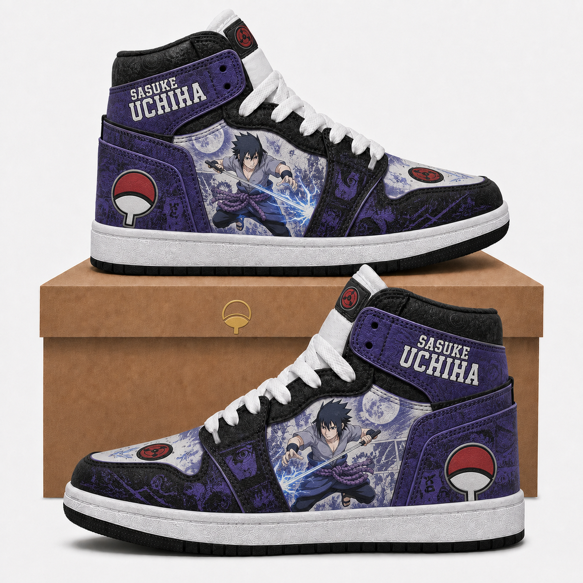 Uzumaki Naruto High Top Sneakers — Naruto Shippuden Inspired Fan Shoes - Custom Fan Apparel Image 3
