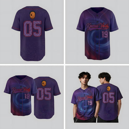 Custom Purple Anime Baseball Jersey, Spiral Ninja Inspired Personalized Shirt - Custom Fan Apparel Image 5