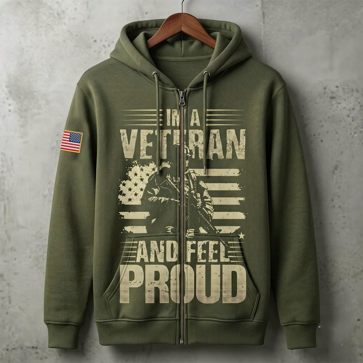 American Veteran Faith Shirt — Jesus Christ Veteran Graphic T-Shirt — Sweatshirt — Hoodie & Zip Hood - Custom Fan Apparel Image 7