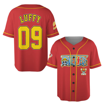 Custom One Piece Baseball Jersey Shirt, Personalized Cosplay Anime Style Team Uniform, Sports Fan Gi - Custom Fan Apparel Image 7