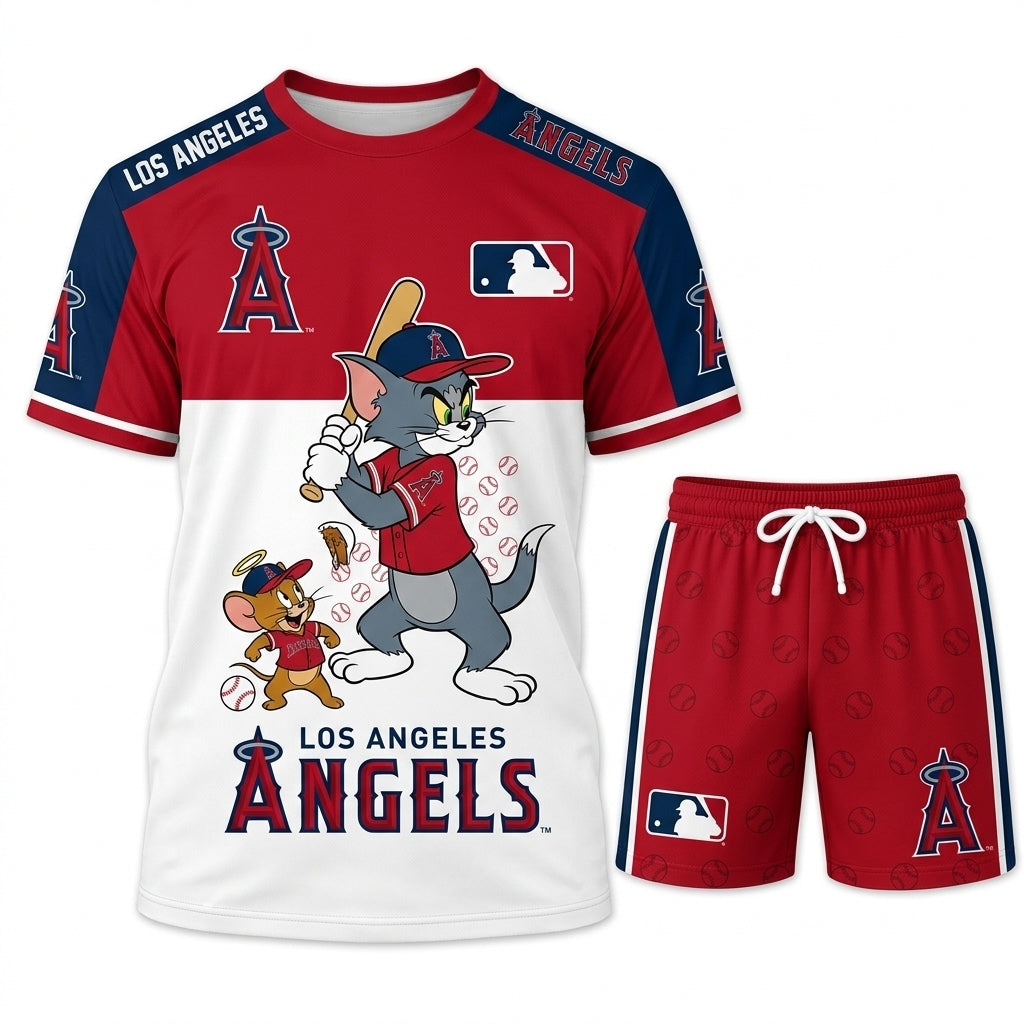All USA Baseball Teams Inspired Fan Set — Graphic T-Shirt And Shorts Combo Outfit