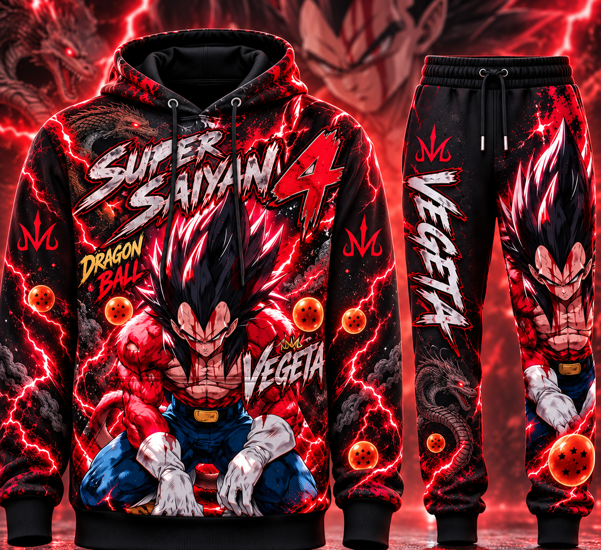 Limited Edition SSaiyan Vegeta Fan Set — Hoodie & Sweatpants