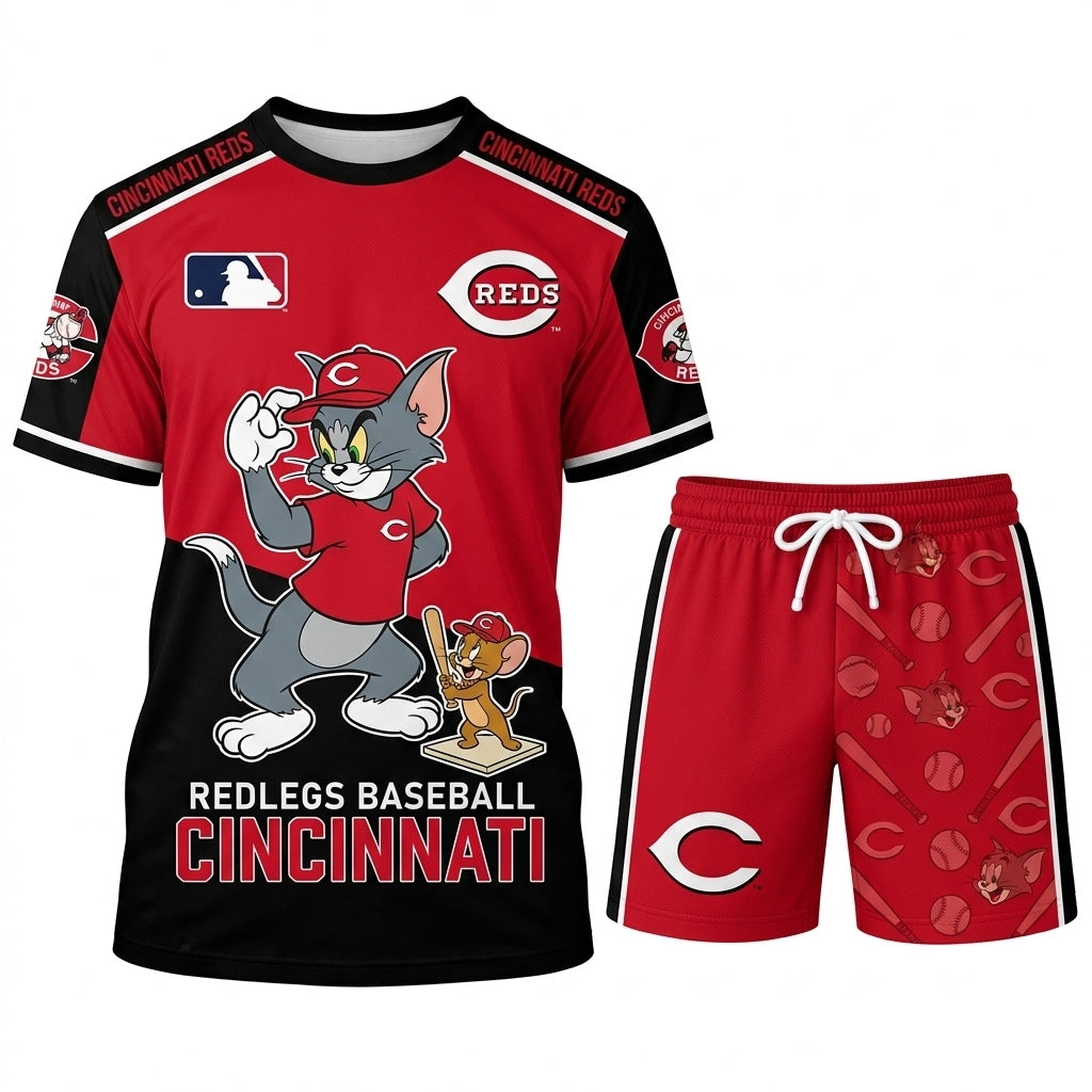 All USA Baseball Teams Inspired Fan Set — Graphic T-Shirt And Shorts Combo Outfit
