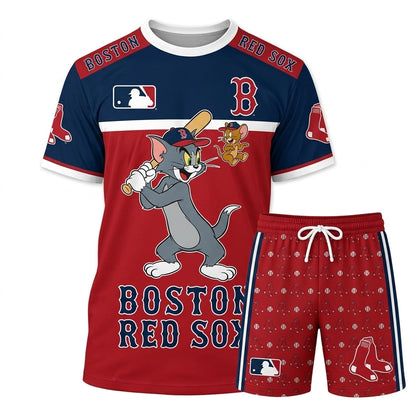 All USA Baseball Teams Inspired Fan Set — Graphic T-Shirt And Shorts Combo Outfit - Custom Fan Apparel Image 9