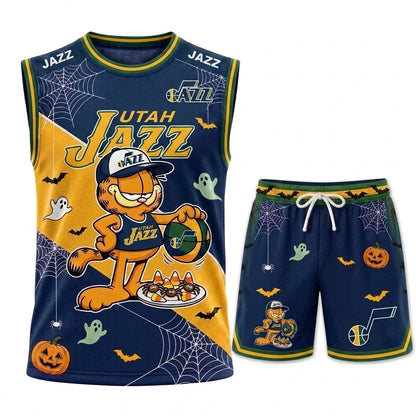 Halloween Basketball Jersey And Shorts Set — Cartoon Cat Sport Fan Outfit | 30 Teams Available - Custom Fan Apparel Image 19
