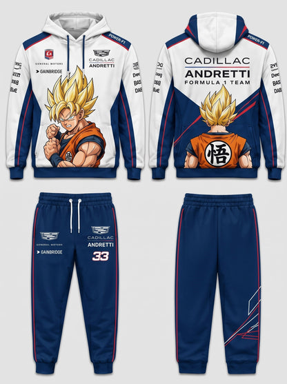 Sport Racing F1 x Son Goku Set — Hoodie & Sweatpants | 11 Formula Team Inspired Dragon Style
