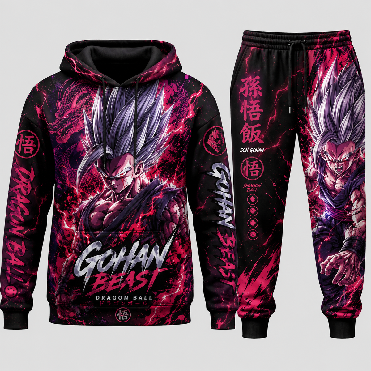 Goku Transformation Fan Set — Dragon Ball Hoodie & Sweatpants