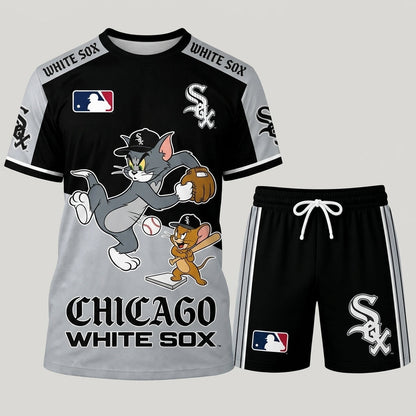 All USA Baseball Teams Inspired Fan Set — Graphic T-Shirt And Shorts Combo Outfit - Custom Fan Apparel Image 15