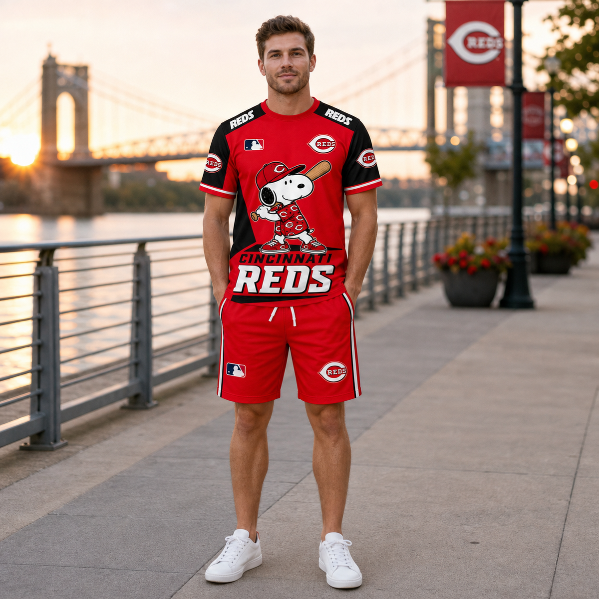 Cincinnati Reds MLB Fan Set T-Shirt and Shorts