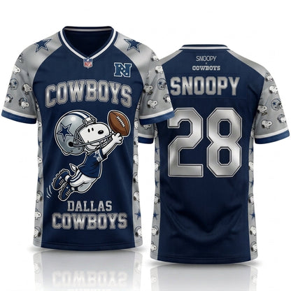 32 Teams Available | Cartoon Beagle Football Jersey — Sport Fan Shirt