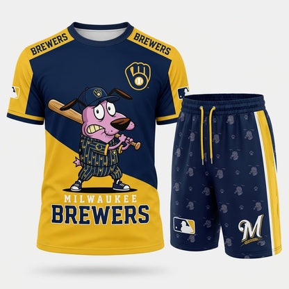 Sport Fan Set T-Shirt + Shorts — Cartoon Dog Baseball Inspired Outfit | All 30 Teams Available - Custom Fan Apparel Image 7