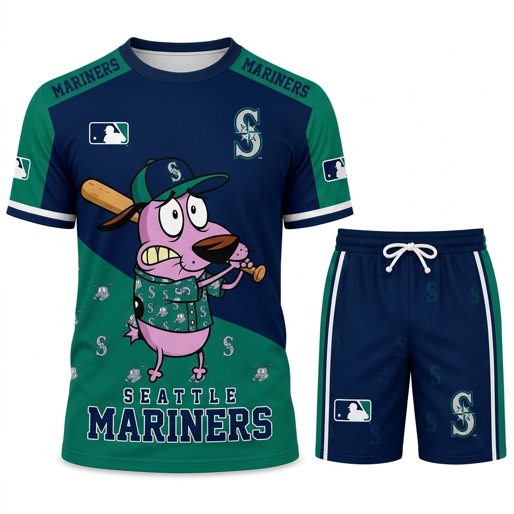 Sport Fan Set T-Shirt + Shorts — Cartoon Dog Baseball Inspired Outfit | All 30 Teams Available - Custom Fan Apparel Image 3