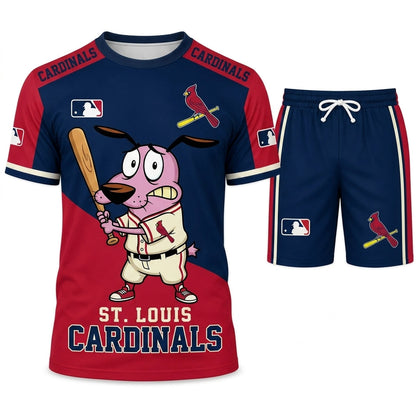 Sport Fan Set T-Shirt + Shorts — Cartoon Dog Baseball Inspired Outfit | All 30 Teams Available - Custom Fan Apparel Image 17