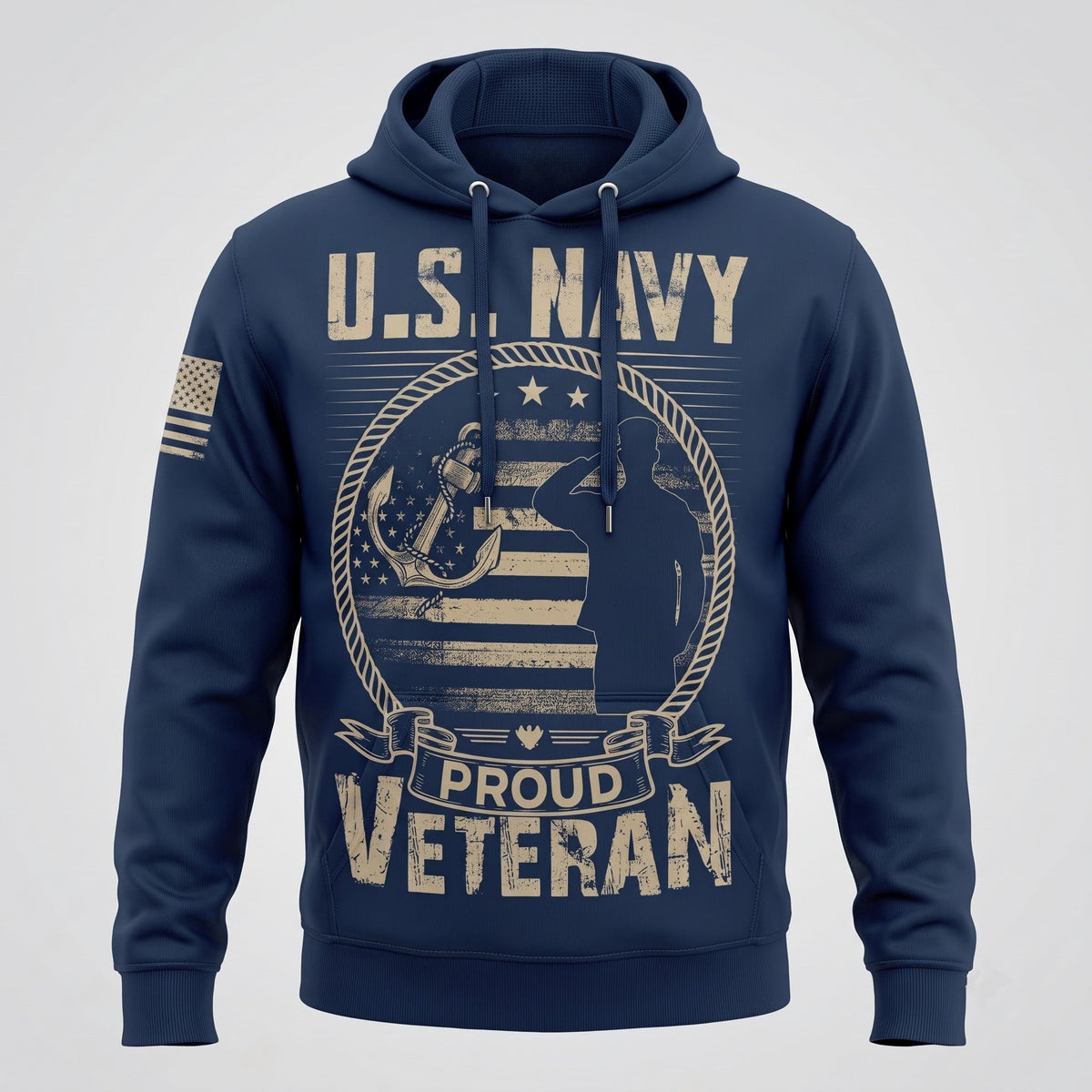 American Veteran Faith Shirt — Jesus Christ Veteran Graphic T-Shirt — Sweatshirt — Hoodie & Zip Hood - Custom Fan Apparel Image 5
