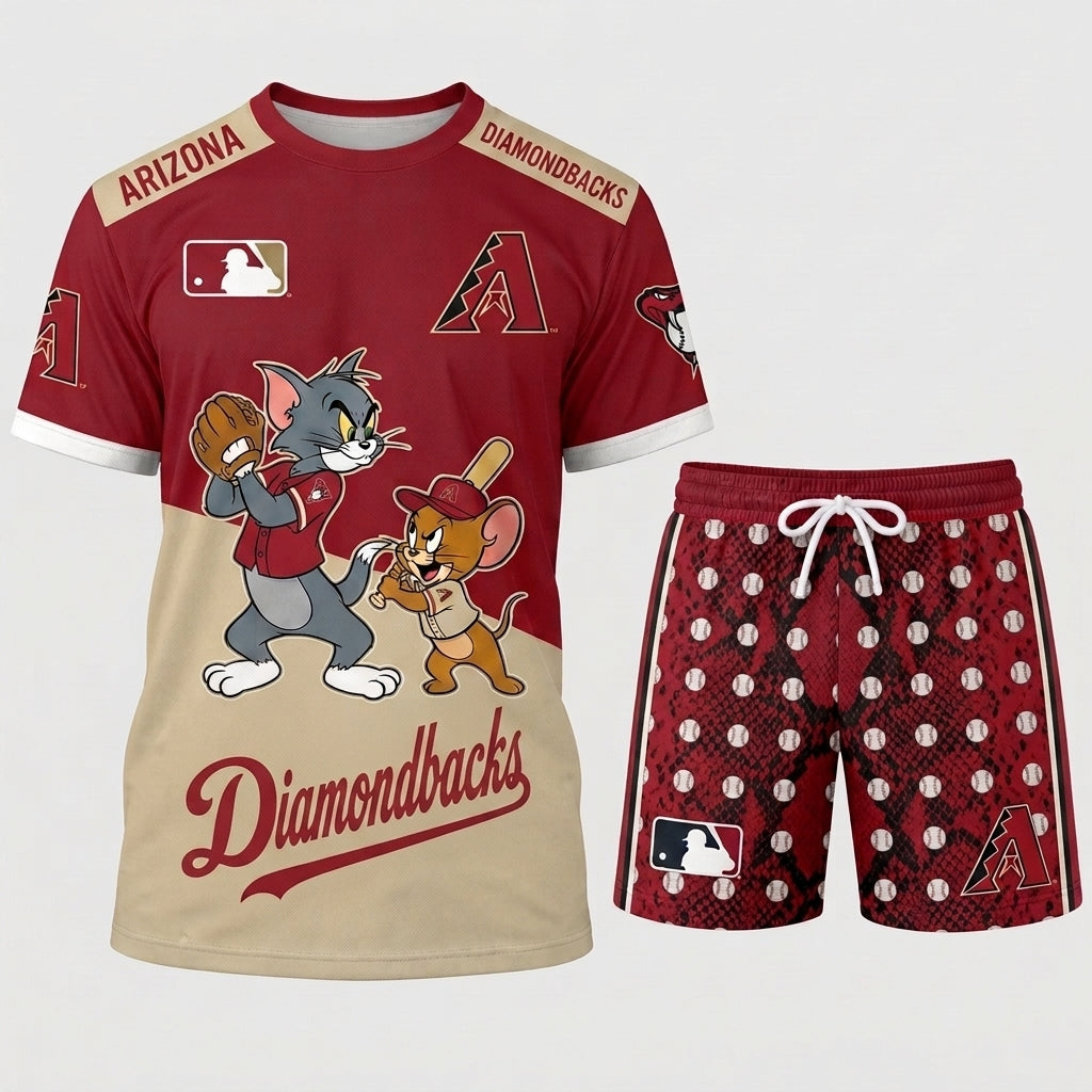 All USA Baseball Teams Inspired Fan Set — Graphic T-Shirt And Shorts Combo Outfit