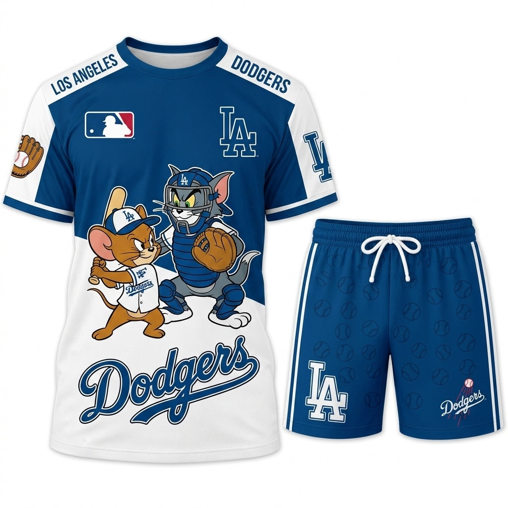 All USA Baseball Teams Inspired Fan Set — Graphic T-Shirt And Shorts Combo Outfit - Custom Fan Apparel Image 5