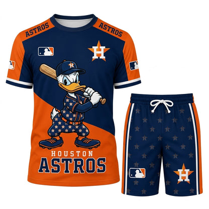 Cartoon Duck Baseball Fan T-Shirt And Shorts Set — Sport Outfit Combo | 30 Teams Available - Custom Fan Apparel Image 9