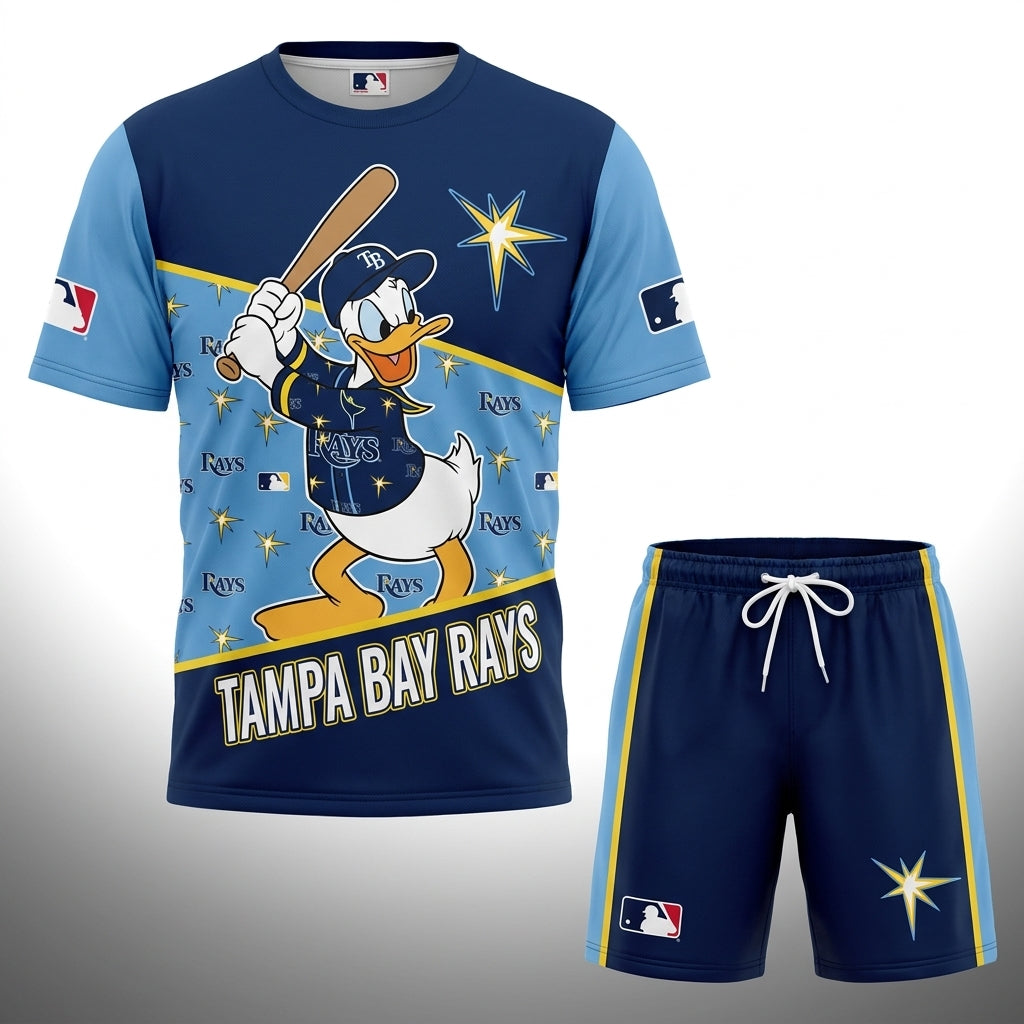 Cartoon Duck Baseball Fan T-Shirt And Shorts Set — Sport Outfit Combo | 30 Teams Available - Custom Fan Apparel Image 11
