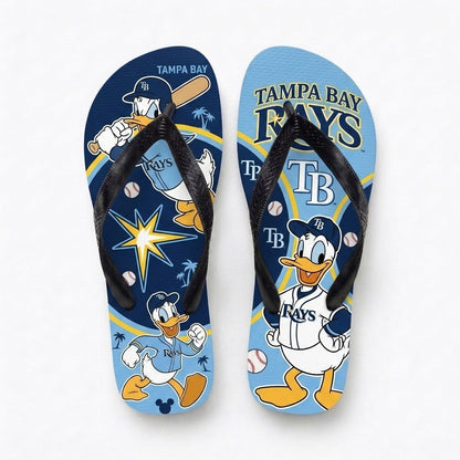 Cartoon Duck Baseball Flip Flops — Sport Fan Sandals | 30 Teams Available - Custom Fan Apparel Image 9