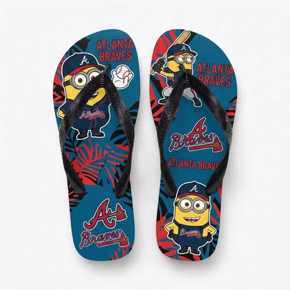 Cartoon Yellow Character Baseball Flip Flops — Sport Fan Sandals | 30 Teams Available - Custom Fan Apparel Image 18