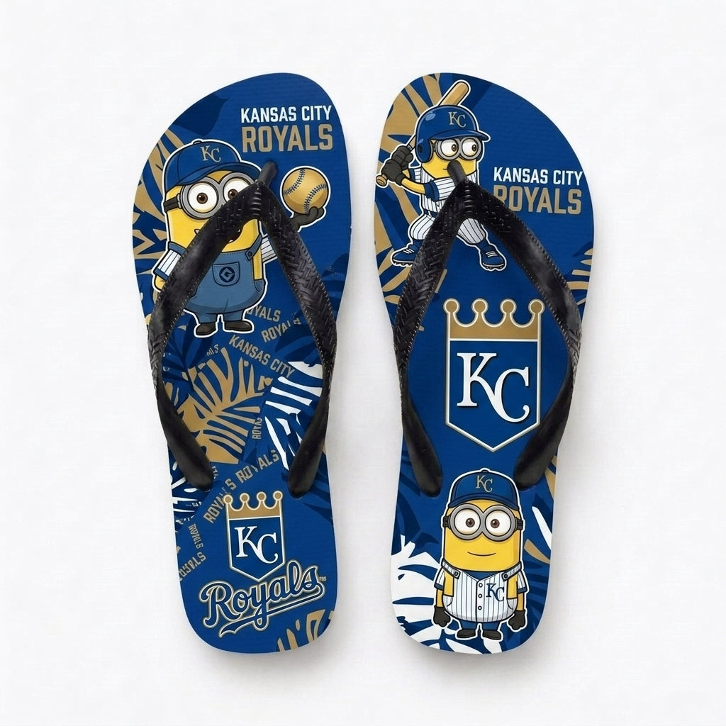 Cartoon Yellow Character Baseball Flip Flops — Sport Fan Sandals | 30 Teams Available - Custom Fan Apparel Image 12