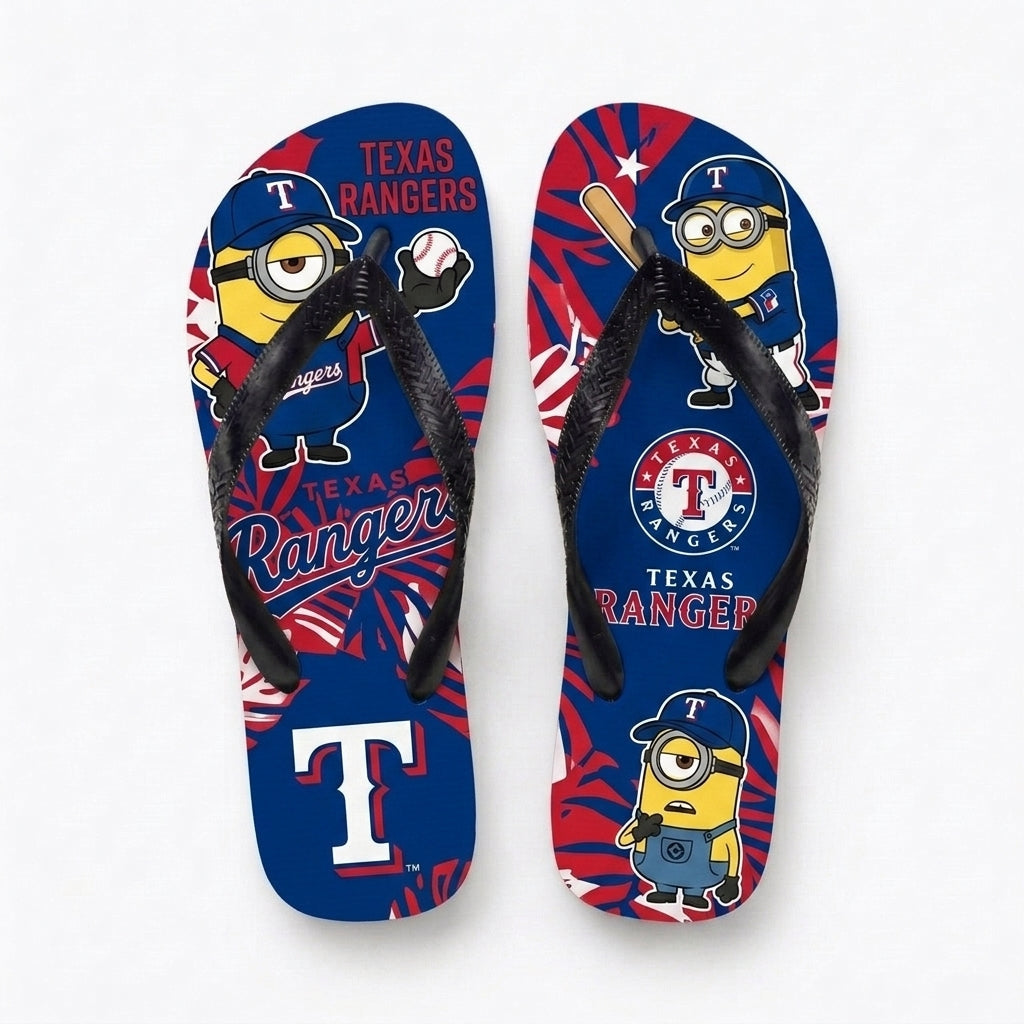 Cartoon Yellow Character Baseball Flip Flops — Sport Fan Sandals | 30 Teams Available - Custom Fan Apparel Image 17