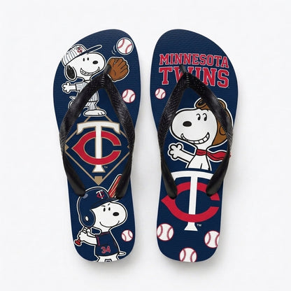 Cartoon Beagle Baseball Flip Flops — Sport Fan Sandals | 30 Teams Available - Custom Fan Apparel Image 13