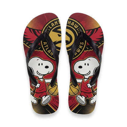 Cartoon Beagle Basketball Flip Flops — Sport Fan Sandals | 30 Teams Available - Custom Fan Apparel Image 11