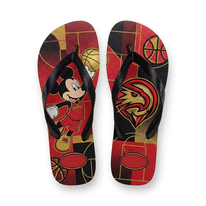 Cartoon Mouse Basketball Flip Flops — Sport Fan Sandals | 30 Teams Available - Custom Fan Apparel Image 11