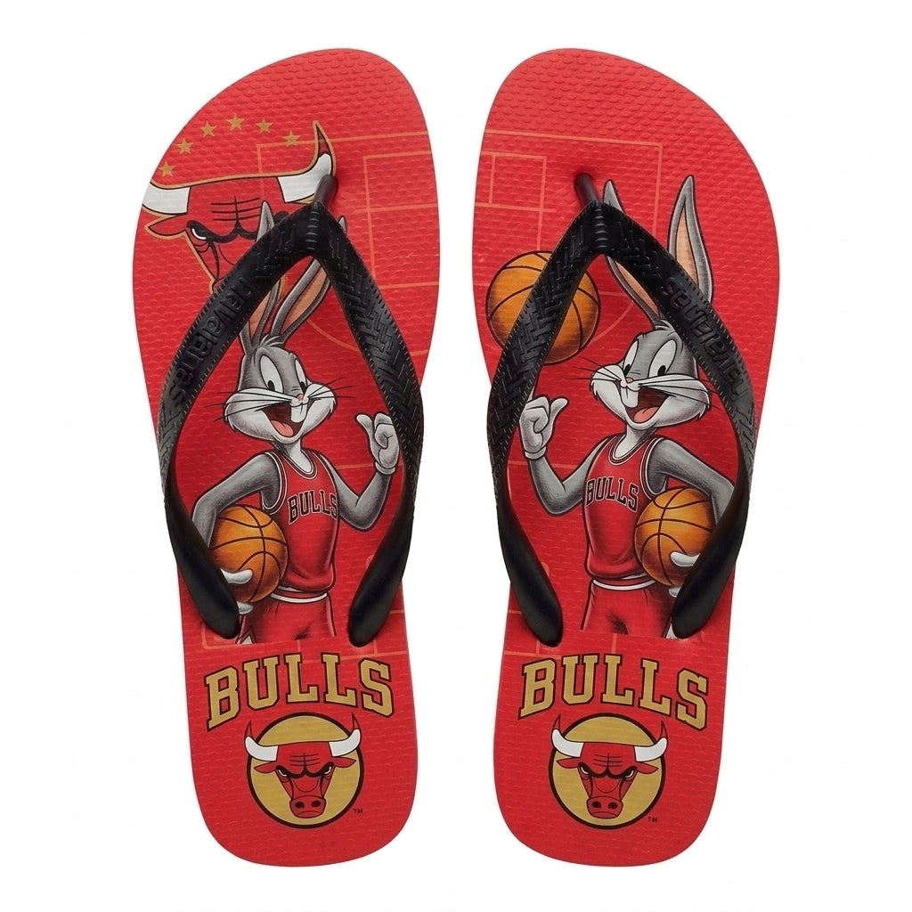 Cartoon Beagle Basketball Flip Flops — Sport Fan Sandals | 30 Teams Available - Custom Fan Apparel Image 6