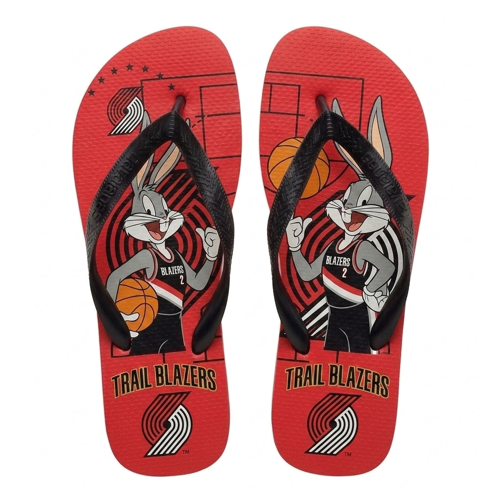 Cartoon Beagle Basketball Flip Flops — Sport Fan Sandals | 30 Teams Available - Custom Fan Apparel Image 19
