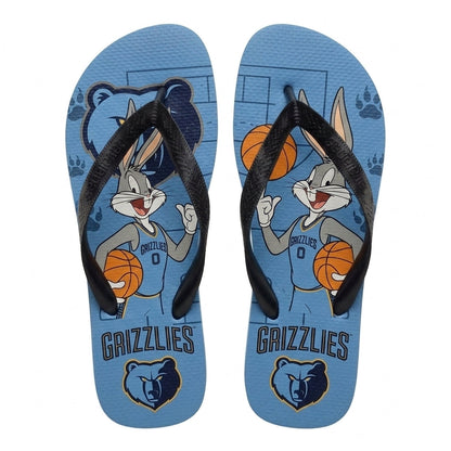 Cartoon Beagle Basketball Flip Flops — Sport Fan Sandals | 30 Teams Available