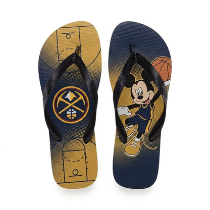 Cartoon Mouse Basketball Flip Flops — Sport Fan Sandals | 30 Teams Available - Custom Fan Apparel Image 16