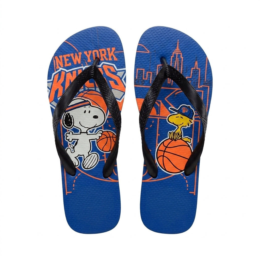 Cartoon Beagle Basketball Flip Flops — Sport Fan Sandals | 30 Teams Available - Custom Fan Apparel Image 3