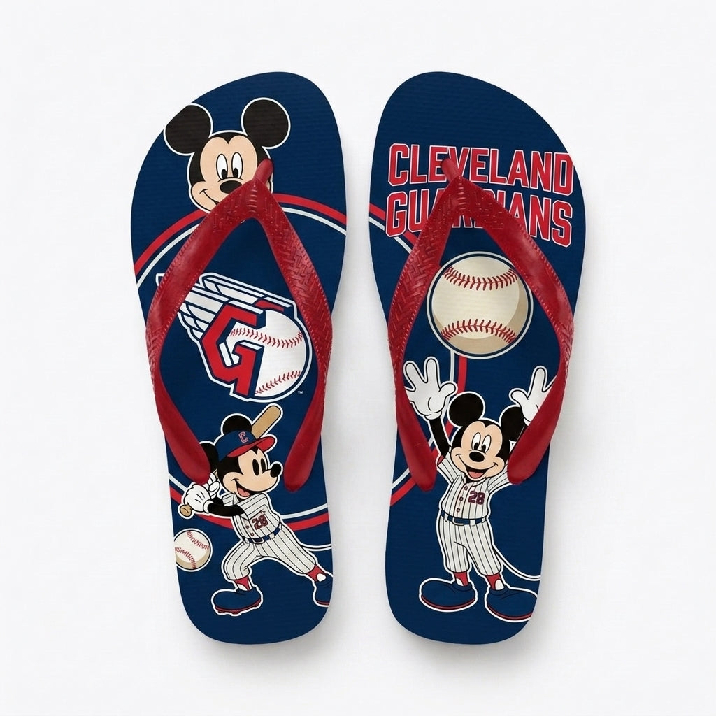 Cartoon Mouse Baseball Flip Flops — Sport Fan Sandals | 30 Teams Available - Custom Fan Apparel Image 11