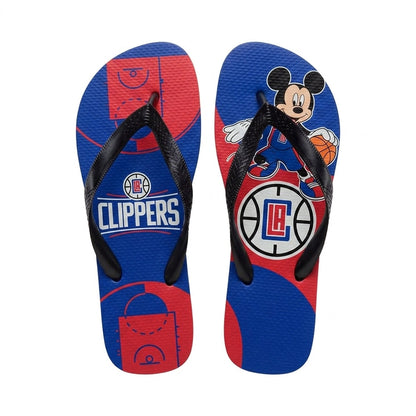 Cartoon Mouse Basketball Flip Flops — Sport Fan Sandals | 30 Teams Available