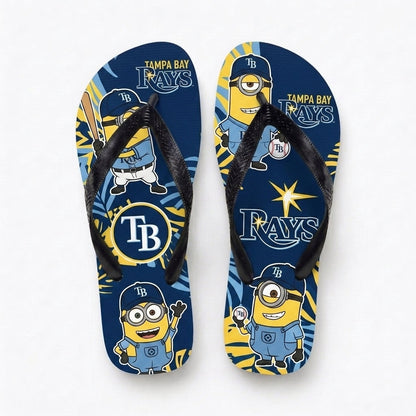Cartoon Yellow Character Baseball Flip Flops — Sport Fan Sandals | 30 Teams Available - Custom Fan Apparel Image 8