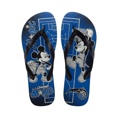 Cartoon Mouse Basketball Flip Flops — Sport Fan Sandals | 30 Teams Available - Custom Fan Apparel Image 14