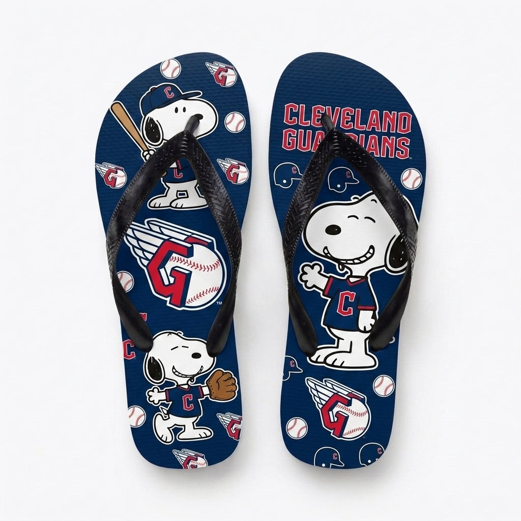 Cartoon Beagle Baseball Flip Flops — Sport Fan Sandals | 30 Teams Available - Custom Fan Apparel Image 10