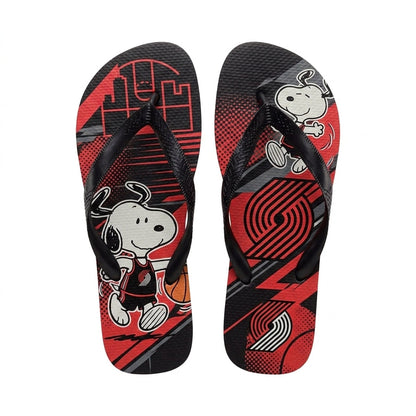 Cartoon Beagle Basketball Flip Flops — Sport Fan Sandals | 30 Teams Available - Custom Fan Apparel Image 19