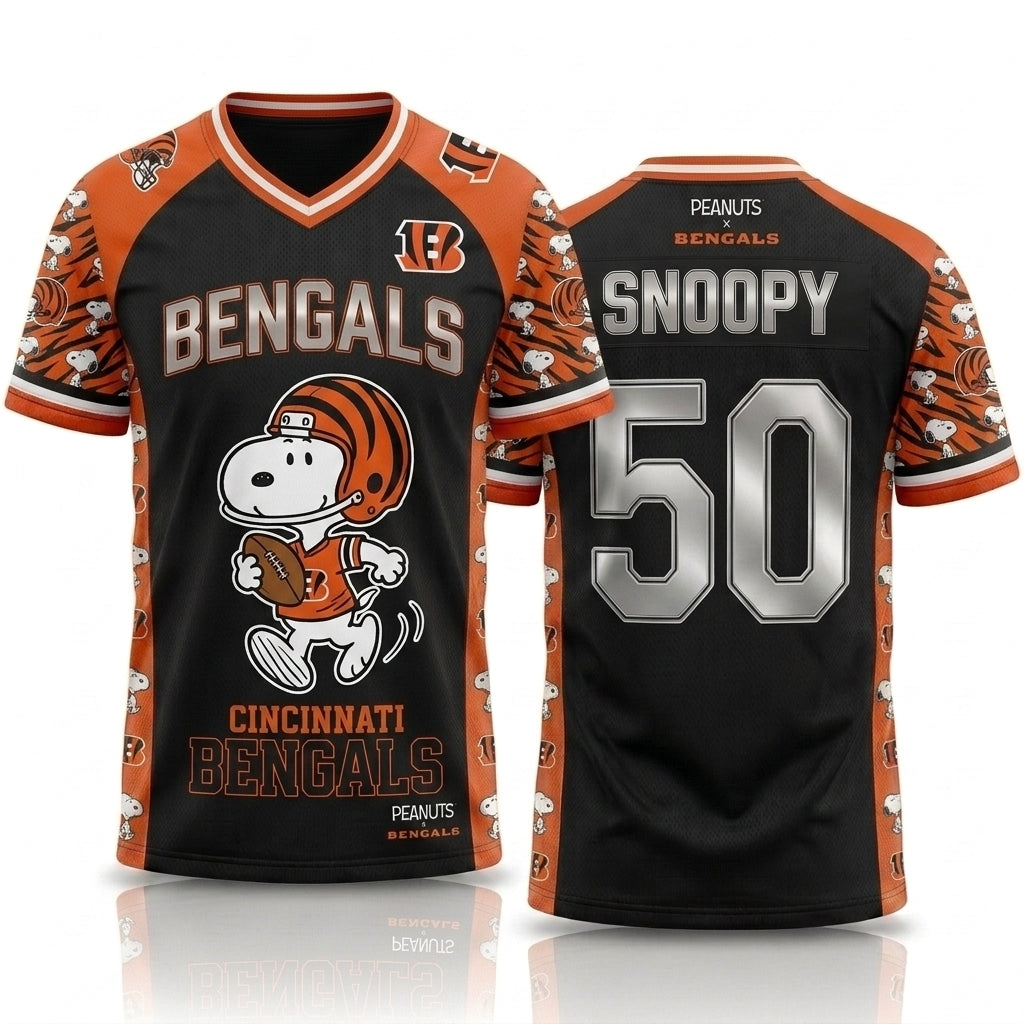 32 Teams Available | Cartoon Beagle Football Jersey — Sport Fan Shirt