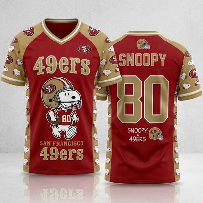 32 Teams Available | Cartoon Beagle Football Jersey — Sport Fan Shirt