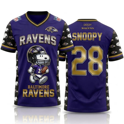 32 Teams Available | Cartoon Beagle Football Jersey — Sport Fan Shirt - Custom Fan Apparel Image 9