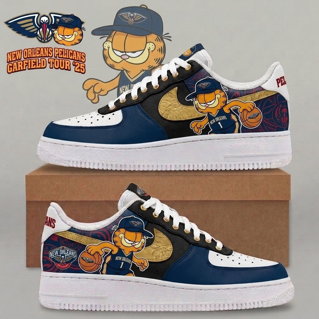 Garfield NBA Basketball Fan Low Top Sneakers | All 30 Teams Available