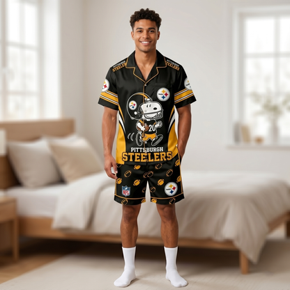 SHORT-SLEEVE PAJAMAS SET FOR TOP TEAM FOOTBALL FAN - Custom Fan Apparel Image 10